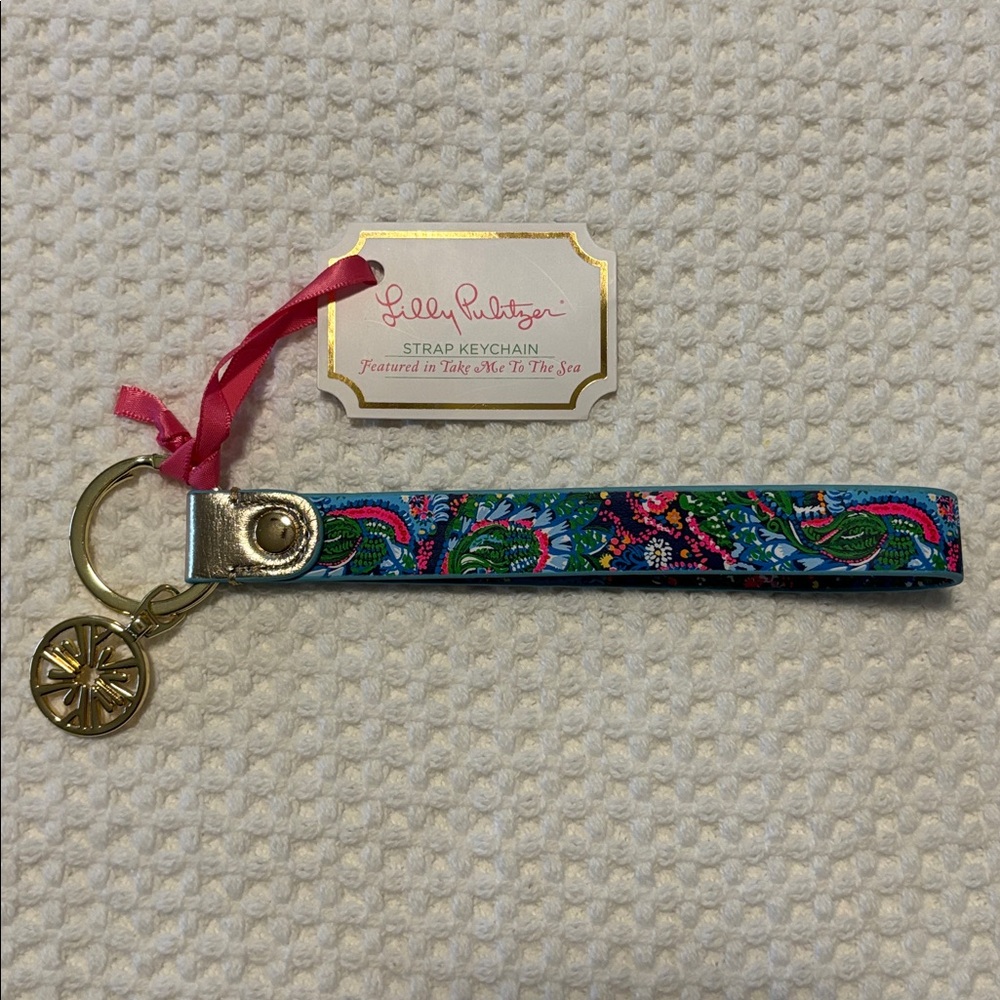 Lilly Pulitzer Take Me To The Sea strap keychain NWT